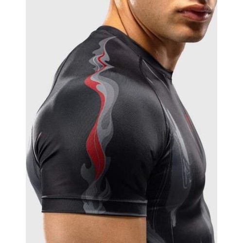 Venum Demon Short Sleeve Rashguard - Black/Grey