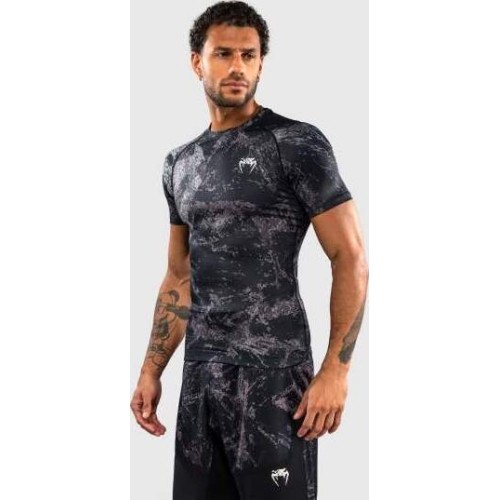 Venum Rage & Workout Short Sleeve Rashguard - Black/Grey