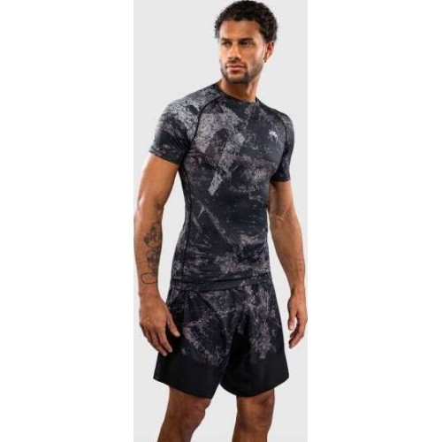 Venum Rage & Workout Short Sleeve Rashguard - Black/Grey