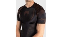 Venum No-Gi 6.0 Short Sleeve Rashguard - Black/Brown