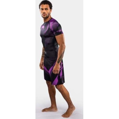Venum No-Gi 6.0 Short Sleeve Rashguard - Black/Purple