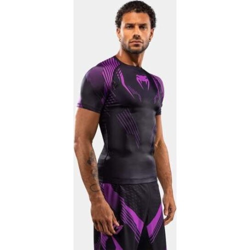 Venum No-Gi 6.0 Short Sleeve Rashguard - Black/Purple