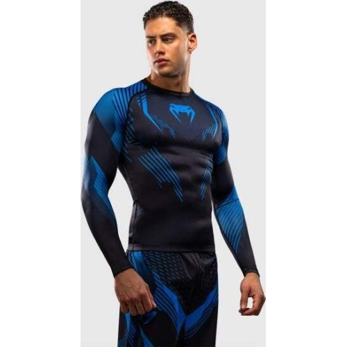 Venum No-Gi 6.0 Long Sleeve Rashguard - Black/Blue