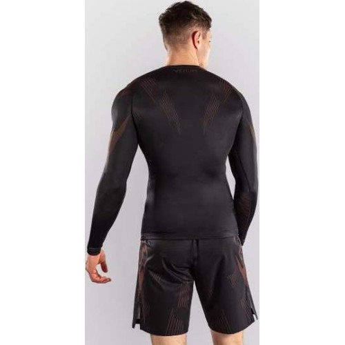 Venum No-Gi 6.0 Long Sleeve Rashguard - Black/Brown