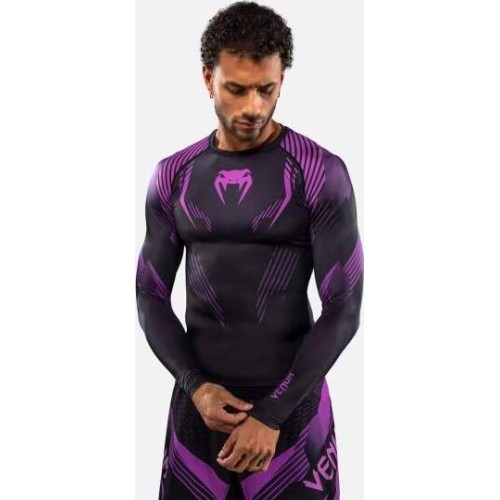 Venum No-Gi 6.0 Long Sleeve Rashguard - Black/Purple