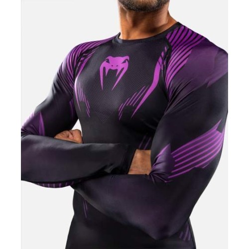 Venum No-Gi 6.0 Long Sleeve Rashguard - Black/Purple