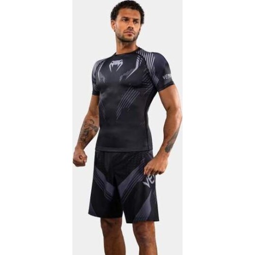 Venum No-Gi 6.0 Short Sleeve Rashguard - Black/Grey