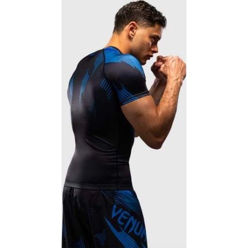 Venum No-Gi 6.0 Short Sleeve Rashguard - Black/Blue