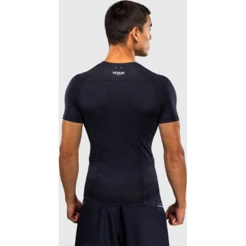 Venum G-Core Short Sleeve Rashguard - Navy Blue/White