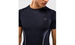 Venum G-Core Short Sleeve Rashguard - Navy Blue/White