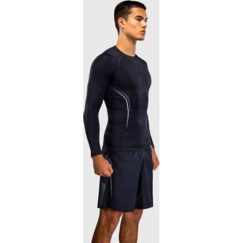 Venum G-Core Long Sleeve Rashguard - Navy Blue/White