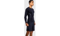 Venum G-Core Long Sleeve Rashguard - Navy Blue/White
