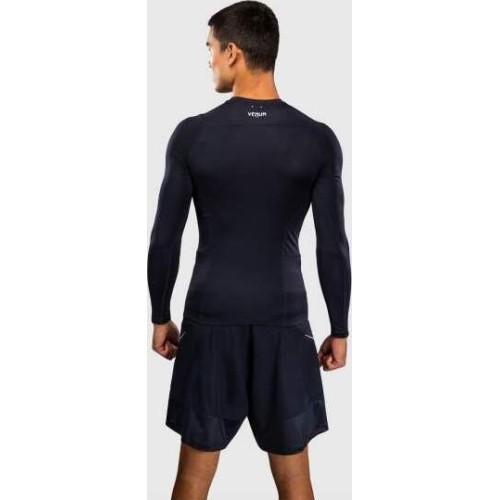Venum G-Core Long Sleeve Rashguard - Navy Blue/White