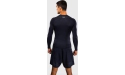 Venum G-Core Long Sleeve Rashguard - Navy Blue/White