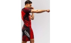 Venum Galactic 3.0 Short Sleeve Rashguard - Red/Silver