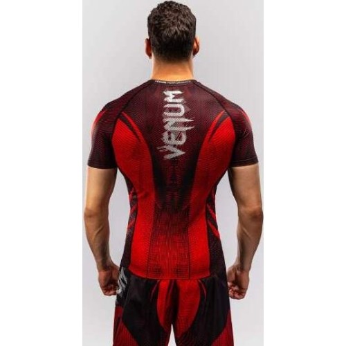 Venum Galactic 3.0 Short Sleeve Rashguard - Red/Silver