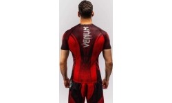 Venum Galactic 3.0 Short Sleeve Rashguard - Red/Silver