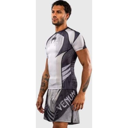 Venum Galactic 3.0 Short Sleeve Rashguard - Off-White/Black