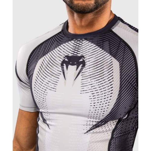 Venum Galactic 3.0 Short Sleeve Rashguard - Off-White/Black