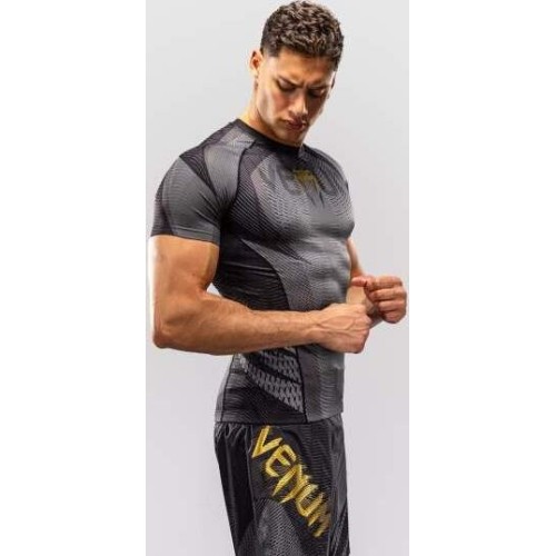 Venum Galactic 3.0 Short Sleeve Rashguard - Black/Gold