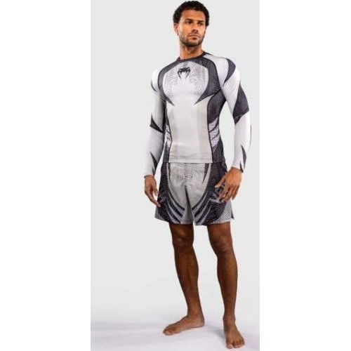 Venum Galactic 3.0 Long Sleeve Rashguard - Off-White/Black