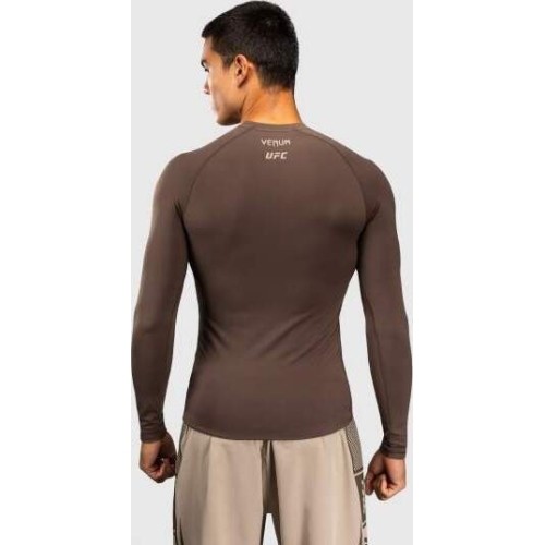 Venum UFC Unity by Venum Authentic Fight Week Men's Performance Long Sleeve Rashguard - Brown