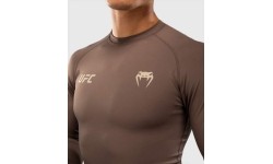 Venum UFC Unity by Venum Authentic Fight Week Men's Performance Long Sleeve Rashguard - Brown