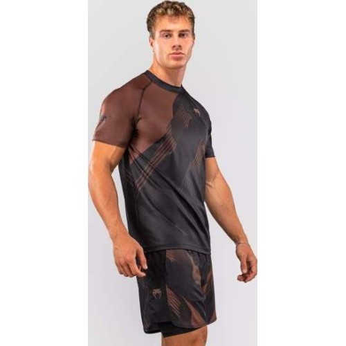 Venum No-Gi 6.0 Dry Tech T-Shirt - Black/Brown