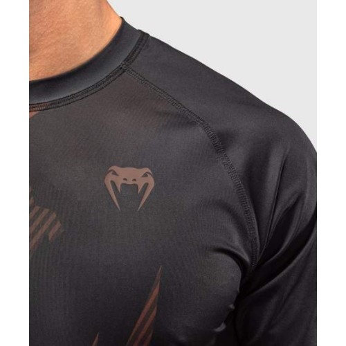 Venum No-Gi 6.0 Dry Tech T-Shirt - Black/Brown