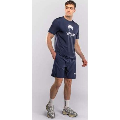 Venum Classic Dry Tech T-Shirt - Navy Blue/White