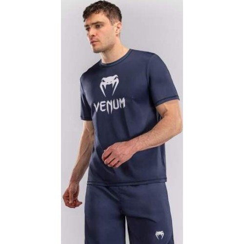 Venum Classic Dry Tech T-Shirt - Navy Blue/White