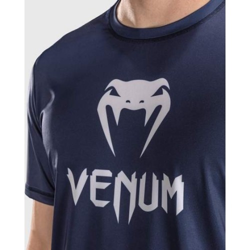 Venum Classic Dry Tech T-Shirt - Navy Blue/White