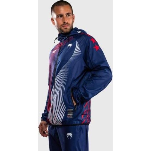 Men's Official UFC Freedom 250 by Venum Blue Authentic Fight Night Walkout Hoodie