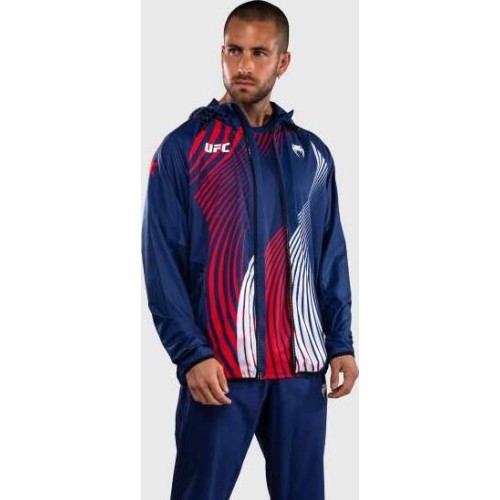 Men's Official UFC Freedom 250 by Venum Blue Authentic Fight Night Walkout Hoodie