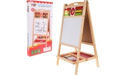 Wooden double-sided board with abacus