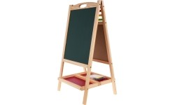 Wooden double-sided board with abacus