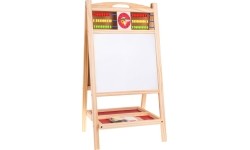 Wooden double-sided board with abacus