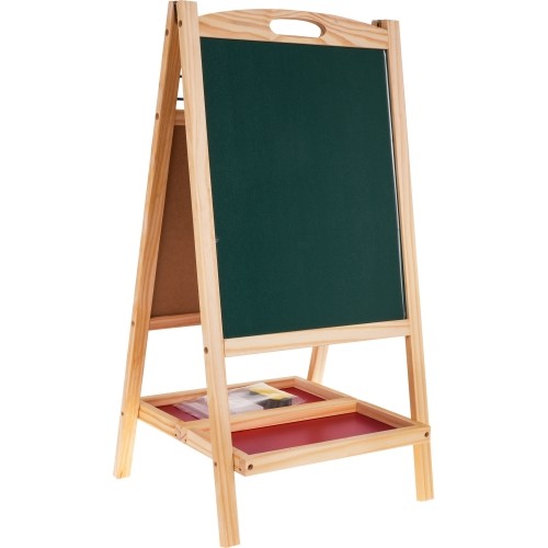 Wooden double-sided board with abacus