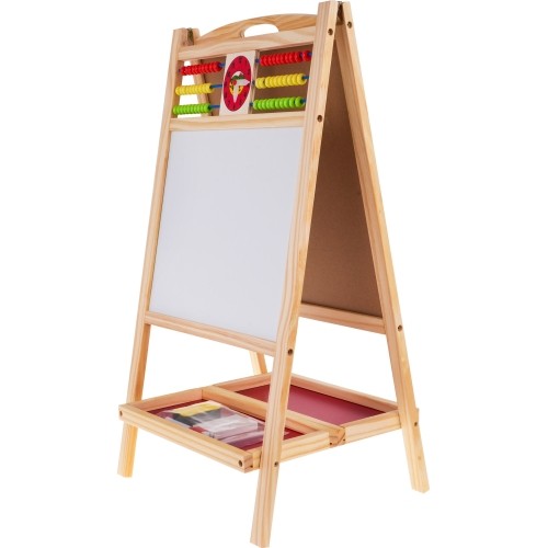 Wooden double-sided board with abacus