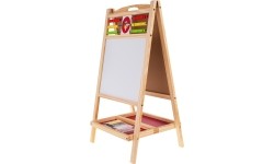 Wooden double-sided board with abacus