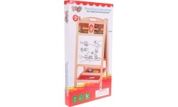 Wooden double-sided board with abacus
