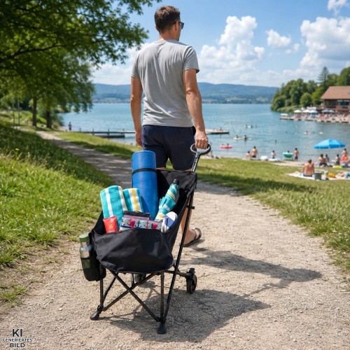 BasicNature Travelchair 2 in 1 'Sit and Carry'