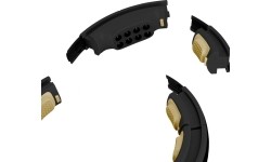 SET HULA HOOP HHM13 BLACK/GOLD WITH WEIGHT + COUNTER HMS + WAIST SUPPORT BR163 BLACK