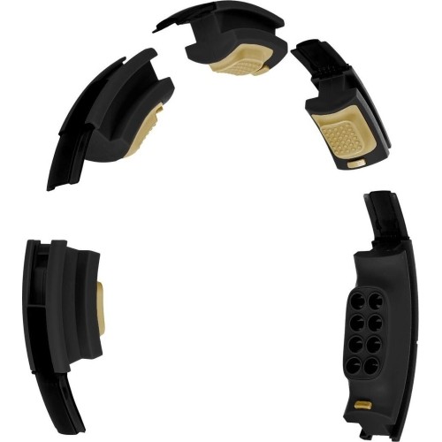 SET HULA HOOP HHM13 BLACK/GOLD WITH WEIGHT + COUNTER HMS + WAIST SUPPORT BR163 BLACK