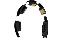SET HULA HOOP HHM13 BLACK/GOLD WITH WEIGHT + COUNTER HMS + WAIST SUPPORT BR163 BLACK